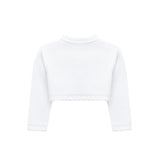 Baby Girls' Long Sleeve Knit Button Closure Bolero Shrug