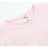 Little Girls Cotton Long Sleeve Basic Crewneck T-Shirt