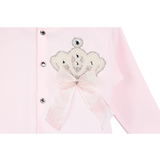 Newborn Baby 3-Piece Cotton Jeweled Layette Set