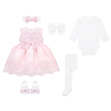 Newborn Lace Tulle Princess Gown Set