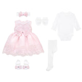 Newborn Lace Tulle Princess Gown Set