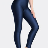 Girls Shiny High Waisted Leggings – Dance & Gymnastics Stretch Tights