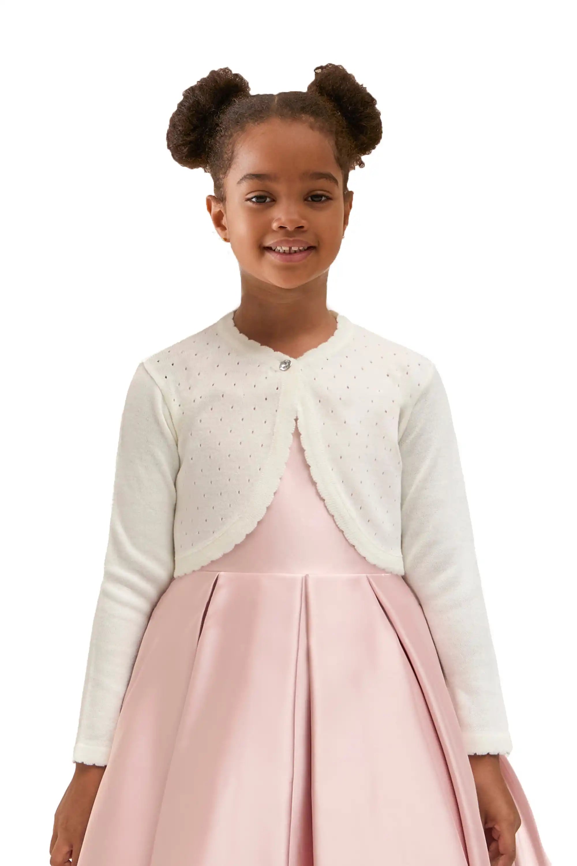 Girls Patterned Knit Bolero Cardigan