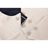 Toddler & Youth Boys 4 Piece Formal Suit Set V-Neck Vest White Dress Shirt Dress Pants and Bowtie 1-5 Years