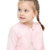 Girls' Bolero Cardigan Shrug Knit Long Sleeve Button Closure