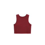 Girls' Double Lined Sleeveless Basic Crop Tank Top