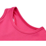 Girls' Soft Solid Cotton Blend Racerback Tank Top