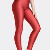 Girls Shiny High Waisted Leggings – Dance & Gymnastics Stretch Tights