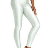 Girls Shiny High Waisted Leggings – Dance & Gymnastics Stretch Tights