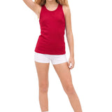 Girls' Soft Solid Cotton Blend Racerback Tank Top