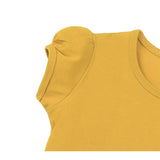 Baby Cotton Puff Sleeve Basic Crewneck T-Shirt