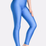 Girls Shiny High Waisted Leggings – Dance & Gymnastics Stretch Tights