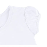 Girls' Basic Cotton T-Shirt  Short Puff Sleeve Crewneck / Toddler