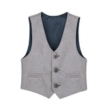 Boys Formal Suit 4 Piece Vest Pants and Tie Dresswear Set / 7-12 Years