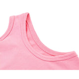 Girls' Soft Solid Cotton Blend Racerback Tank Top