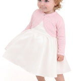 Baby Girls' Long Sleeve Knit One Button Closure Bolero Shrug