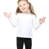 Little Girls Cotton Long Sleeve Basic Crewneck T-Shirt