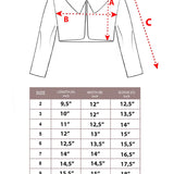 Girls Buttoned Oversize Collared Bolero Shrug