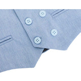 Toddler & Youth Boys 4 Piece Formal Suit Set V-Neck Vest White Dress Shirt Dress Pants and Bowtie 1-5 Years