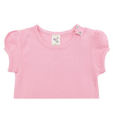 Baby Cotton Puff Sleeve Basic Crewneck T-Shirt