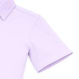 Lilax Boys Classic Short Sleeve Button Down Casual Solid Dress Shirt