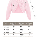 Baby Flower Detailed Buttoned Bolero Cardigan
