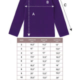 Girls' Basic Long Sleeve Turtleneck Cotton T-Shirt