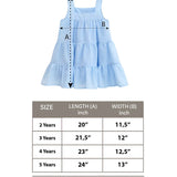 Toddler Cotton Layered Square Neckline Dress