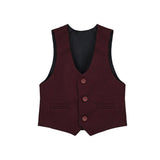 Boys Formal Suit 4 Piece Vest, Pants and Tie Dresswear Suit Set