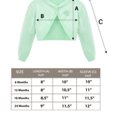 Baby Flower Detailed Buttoned Bolero Cardigan