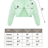 Baby Flower Detailed Buttoned Bolero Cardigan