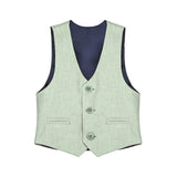 Boys Formal Suit 4 Piece Vest, Pants and Tie Dresswear Suit Set