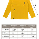 Baby Girls' Basic Long Sleeve Round Neck T-Shirt