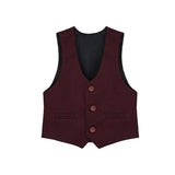 Boys Formal Suit 4 Piece Vest Pants and Tie Dresswear Set / 7-12 Years
