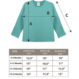 Baby Cotton Long Sleeve Basic Crewneck T-Shirt
