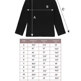 Little Girls Cotton Long Sleeve Basic Turtleneck T-Shirt