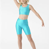 Lilax Girls Athletic Shorts with Pocket High Waisted Biker Shorts for Dance Yoga Gymnastics