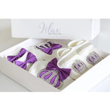 Newborn Baby 4-Piece Cotton Jeweled Layette Gift Set