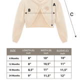 Baby Flower Detailed Buttoned Bolero Cardigan