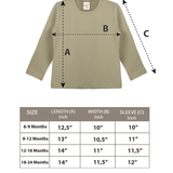 Baby Cotton Long Sleeve Basic Crewneck T-Shirt