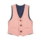 Boys Formal Suit 4 Piece Vest, Pants and Tie Dresswear Suit Set