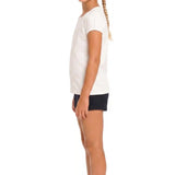 Girls' Basic Short Puff Sleeve Round Neck Cotton T-Shirt