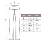 Girls High Waisted Bootcut Yoga Pant