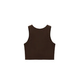 Girls' Double Lined Sleeveless Basic Crop Tank Top