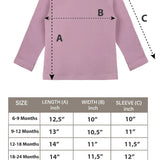 Baby Girls' Basic Long Sleeve Round Neck T-Shirt