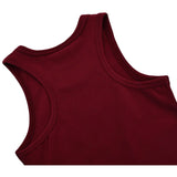 Girls' Soft Solid Cotton Blend Racerback Tank Top