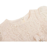 Baby Girls' Lace Floral Embroidered Dress with Matching Shoes Christening Baptism Dress