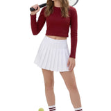 Lilax Girls' Long Sleeve Crop Top – Soft Cotton, 4-Way Stretch, Breathable Everyday Tee