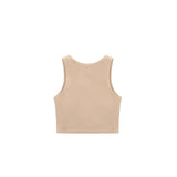 Girls' Double Lined Sleeveless Basic Crop Tank Top
