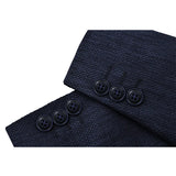 Boys 5-Piece Slim Fit Textured Suit Set